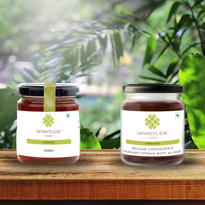 Organic Honey & Belgian Chocolate Hazelnut Spread With A2 Ghee Spiritude